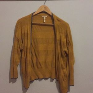 Women’s L Matilda Jane Cardigan Mustard and Blue